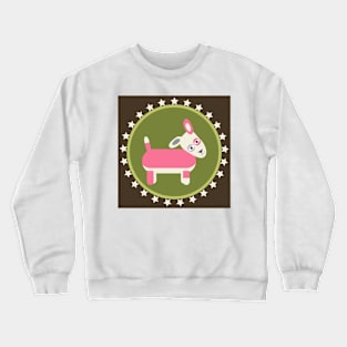 Berry Pink Starry Hot Dog Crewneck Sweatshirt